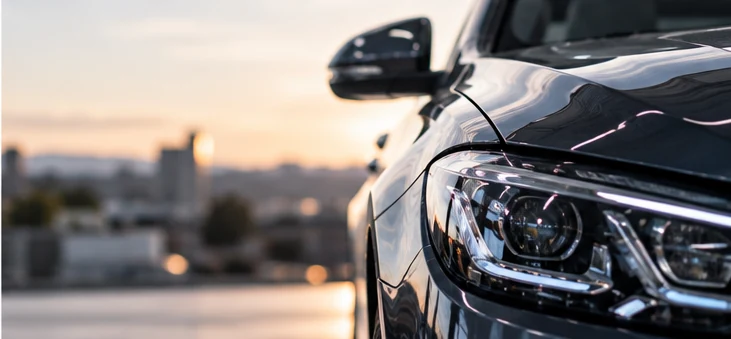 Detailansicht eines Fahrzeugs zur Fahrzeugbewertung